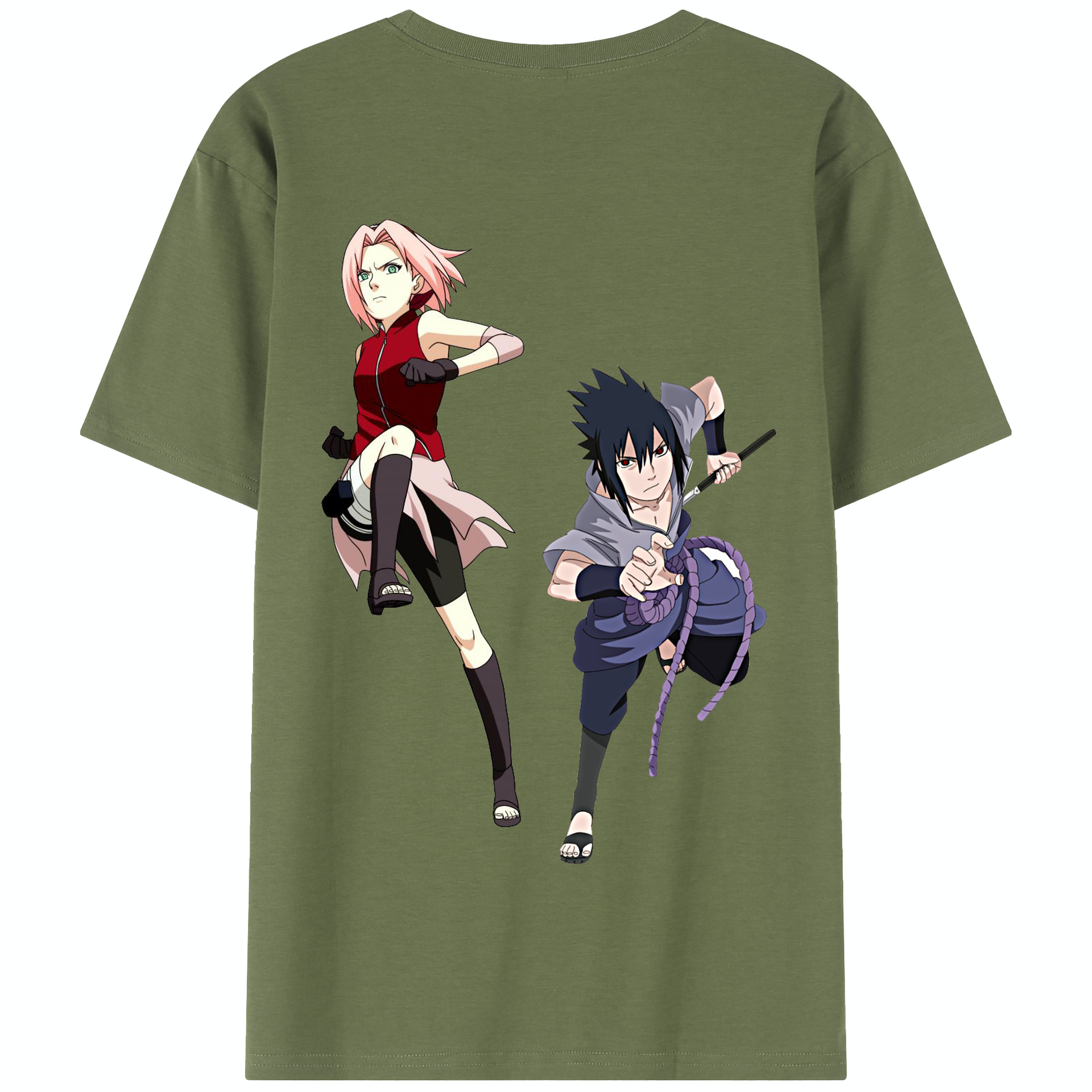 （画像用） NARUTO -ナルト- 春野サクラ Haruno Sakura 綿100％半袖Tシャツ（背面プリント）